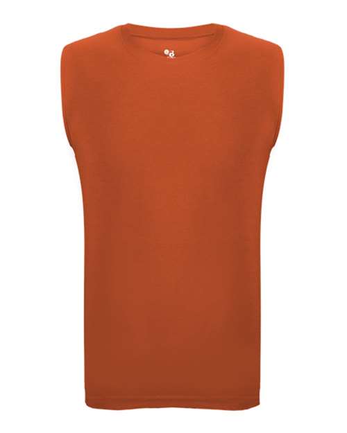 Men's Pro-Compression Sleeveless T-Shirt - Burnt Orange Front