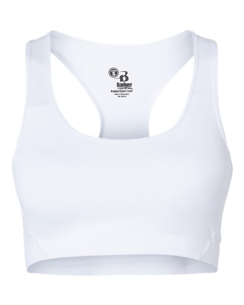 Women's B-Sport Bra Top - White Front