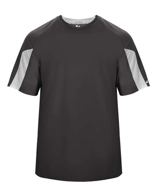 Badger Youth Striker T-Shirt - Graphite/ White Front