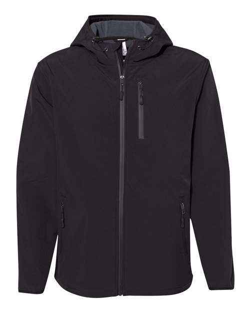 Men's Poly-Tech Soft Shell Jacket - Black Front