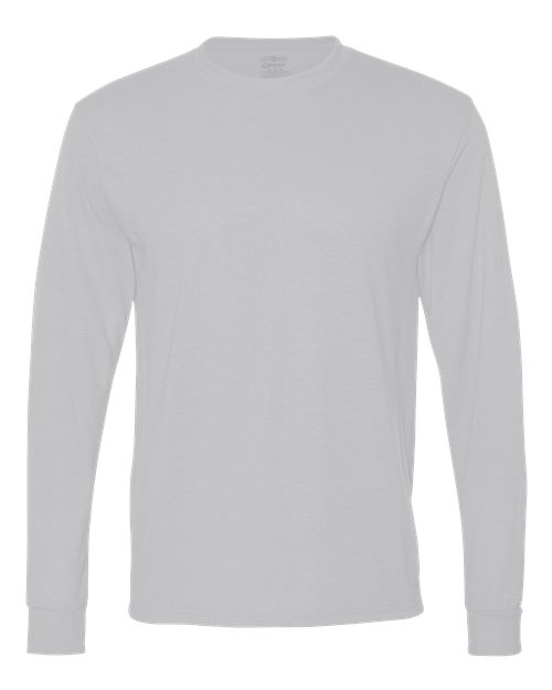Unisex Dri-Power® Performance Long Sleeve T-Shirt - Silver Front