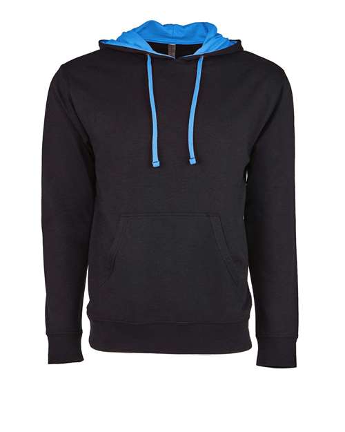 Unisex Laguna Hoodie Sweatshirt - Black/ Turquoise Front