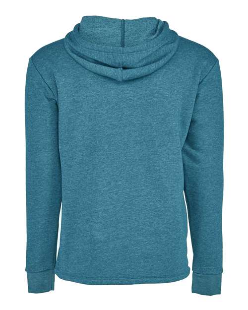 Unisex Malibu Welt Pocket Hoodie Sweatshirt - Heather Teal Back