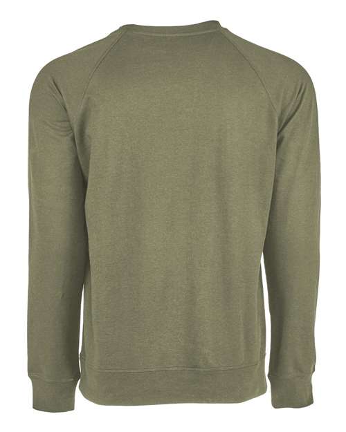 Unisex Laguna Raglan Crewneck Sweatshirt - Military Green Back
