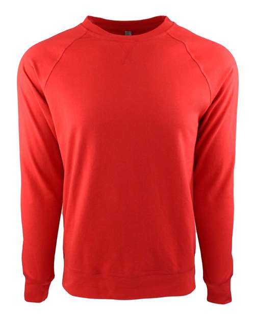 Unisex Laguna Raglan Crewneck Sweatshirt - Red Front