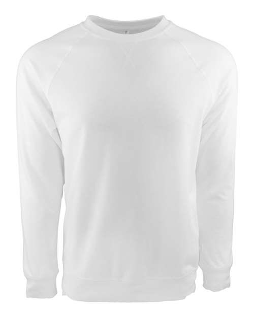 Unisex Laguna Raglan Crewneck Sweatshirt - White Front