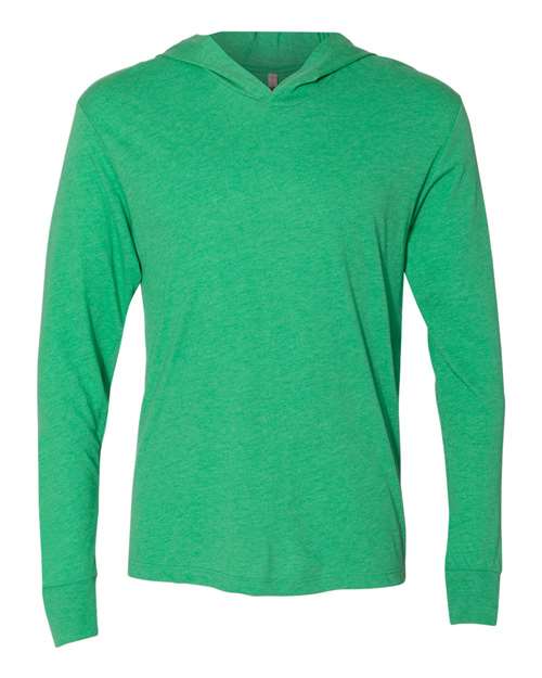 Unisex Triblend Hooded Long Sleeve Pullover T-Shirt - Envy Front