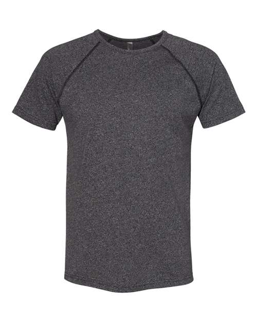 Men's Mock Twist Raglan T-Shirt - Black Front