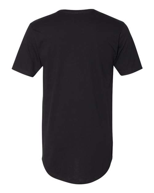 Men's Cotton Long Body T-Shirt - Black Back