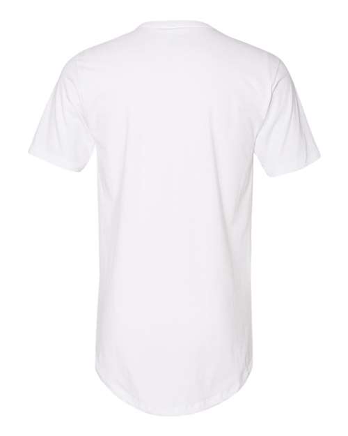 Men's Cotton Long Body T-Shirt - White Back