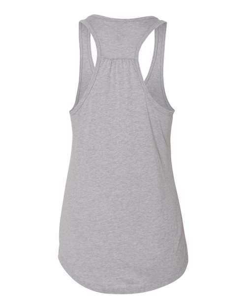 Women's Gathered Racerback Tank - Heather Grey Back