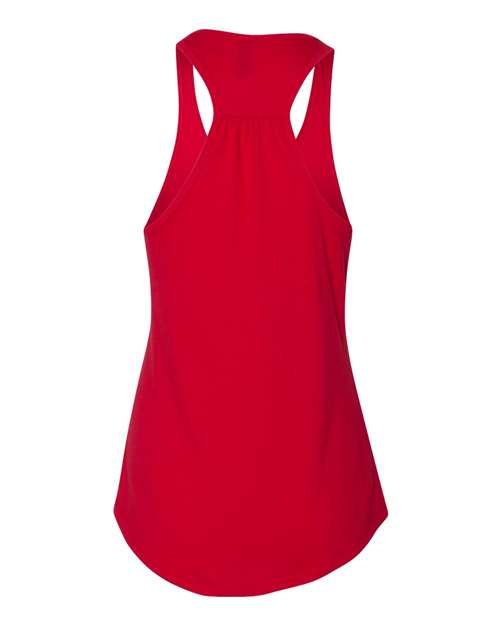 Women's Gathered Racerback Tank - Red Back