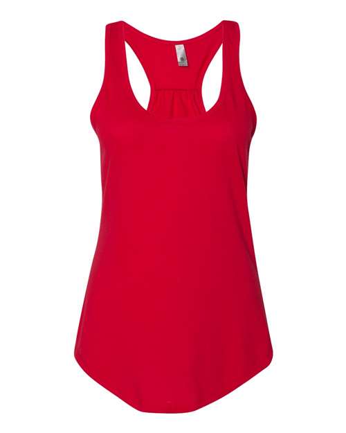 Women's Gathered Racerback Tank - Red Front