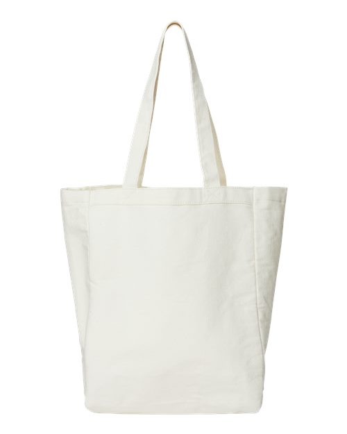 Allison Cotton Canvas Tote - Natural Back