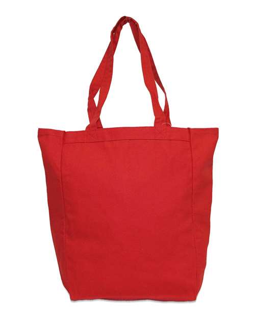 Allison Cotton Canvas Tote - Red Front