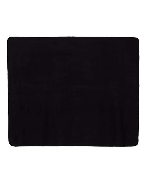 Fleece Throw Blanket - Black Front