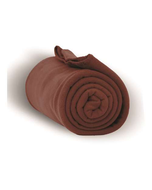 Fleece Throw Blanket - Brown Front
