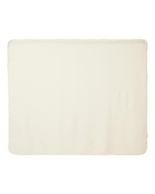 Fleece Throw Blanket - Cream Back