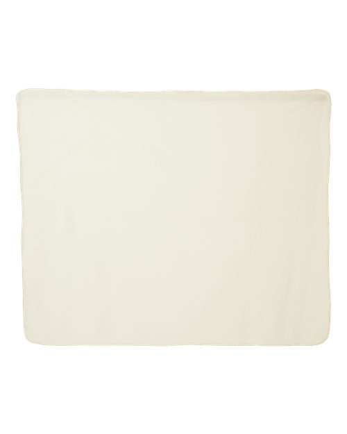 Fleece Throw Blanket - Cream Front