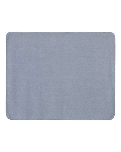 Fleece Throw Blanket - Heather Grey Back