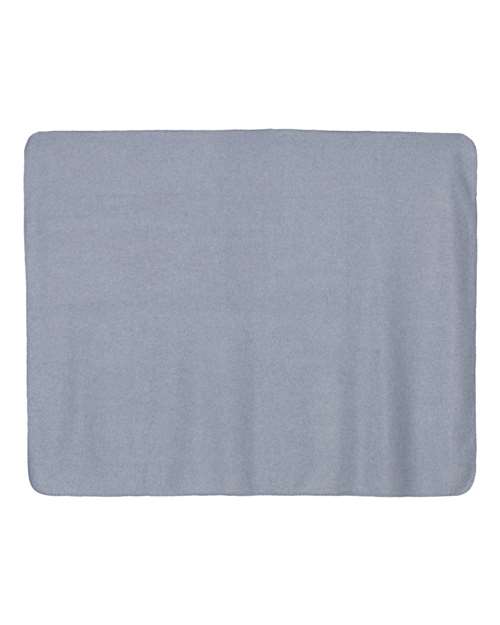 Fleece Throw Blanket - Heather Grey Front