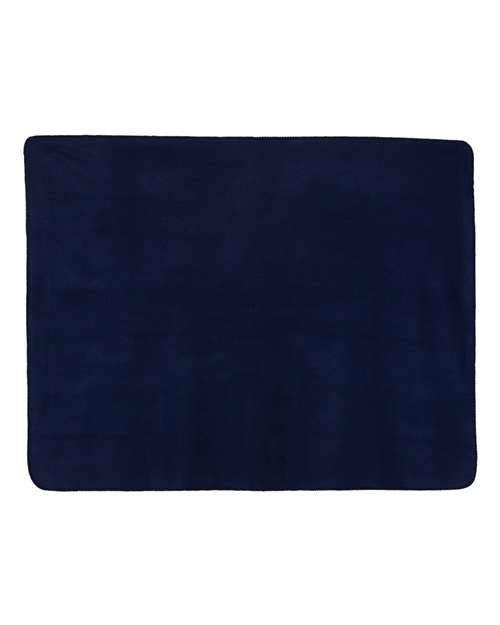 Fleece Throw Blanket - Navy Front