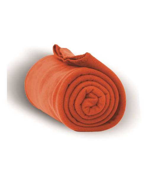 Fleece Throw Blanket - Orange Front