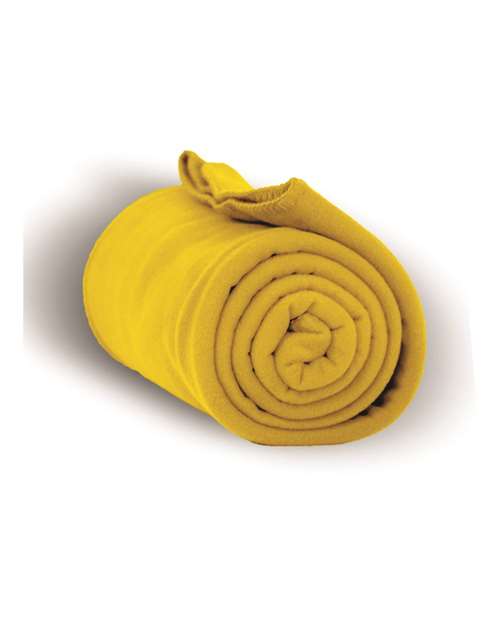 Fleece Throw Blanket - Yellow Front