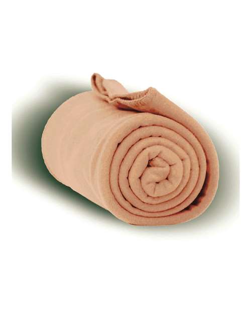 Fleece Throw Blanket - Camel Front