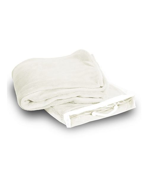 Micro Coral Fleece Blanket - Cream Front