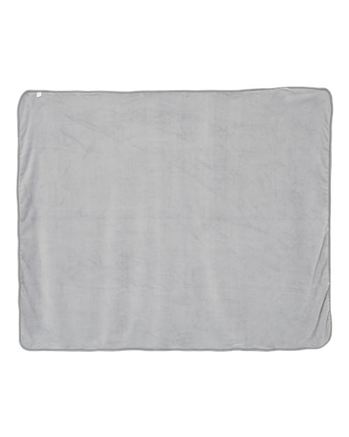 Micro Coral Fleece Blanket - Grey Back