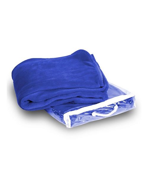 Micro Coral Fleece Blanket - Royal Front