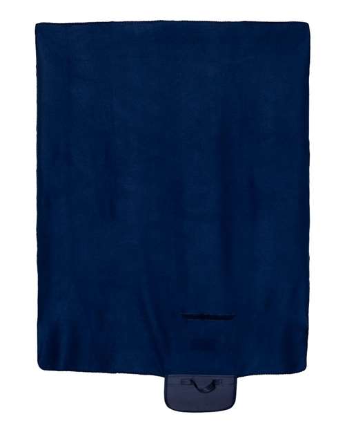 Roll Up Blanket - Navy Back