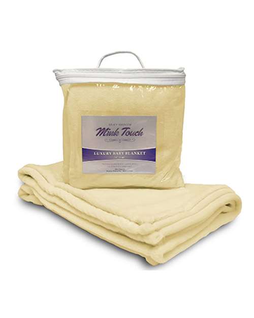Mink Touch Luxury Baby Blanket - Soft Yellow Front