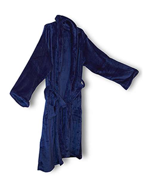 Unisex Mink Touch Luxury Robe - Navy Front