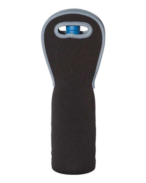 Insulated Neoprene Single Wine Tote - Black Back