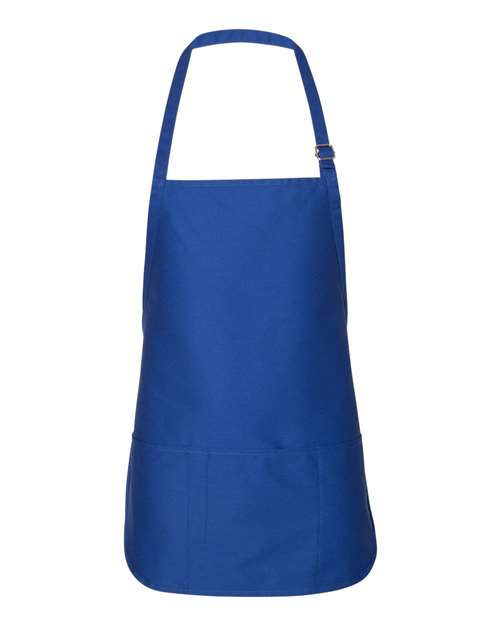Adjustable Neck Strap Apron - Royal Front