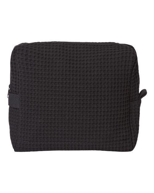 Tammy Waffle Weave Spa Bag - Black Back