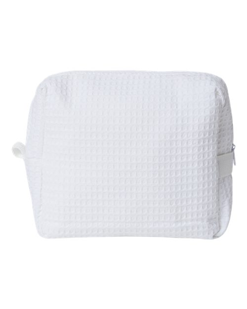Tammy Waffle Weave Spa Bag - White Front