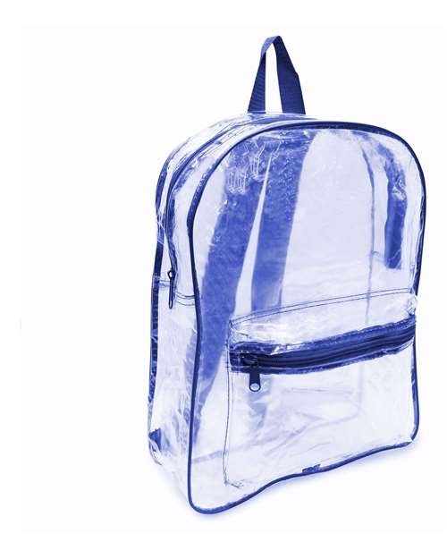 Clear PVC Backpack - Royal Front