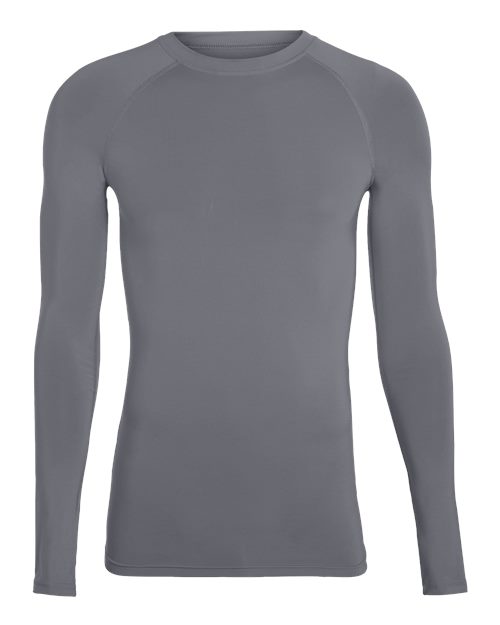 Youth Hyperform Compression Long Sleeve Shirt - Graphite Front