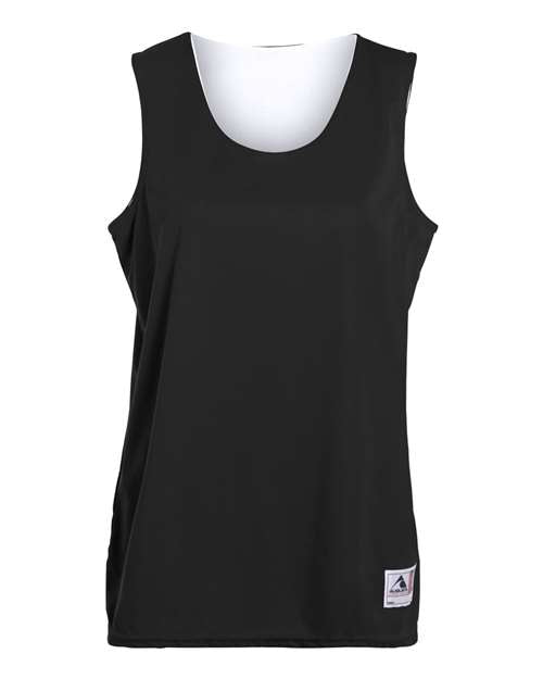 Women's Reversible Wicking Tank Top - Black/ White Front