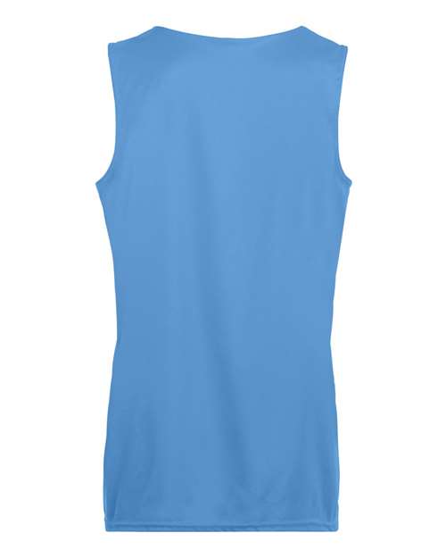 Women's Reversible Wicking Tank Top - Columbia Blue/ White Back