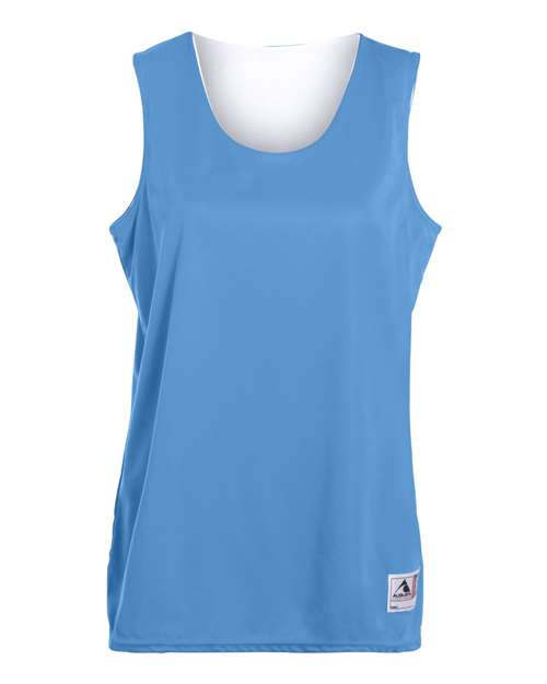 Women's Reversible Wicking Tank Top - Columbia Blue/ White Front