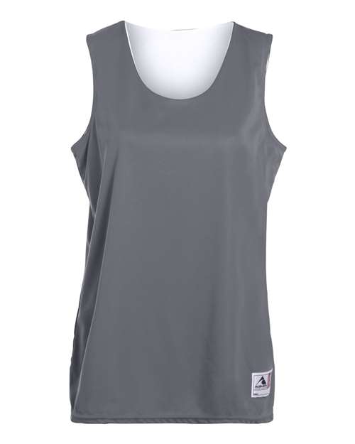 Women's Reversible Wicking Tank Top - Graphite/ White Front