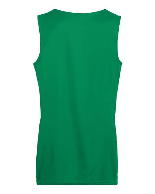Women's Reversible Wicking Tank Top - Kelly/ White Back