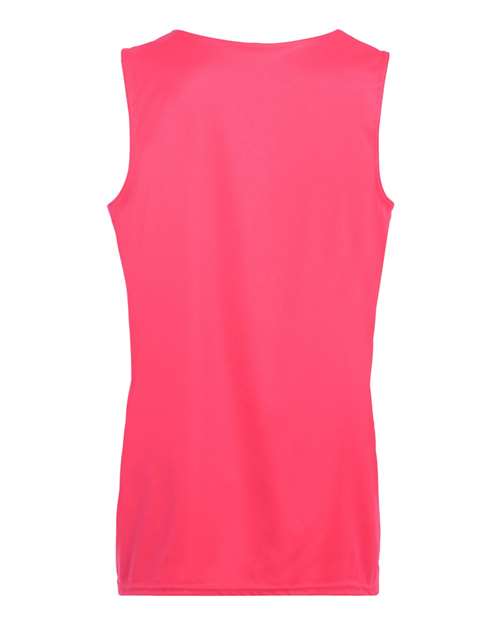 Women's Reversible Wicking Tank Top - Power Pink/ White Back
