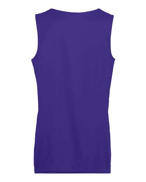 Women's Reversible Wicking Tank Top - Purple/ White Back