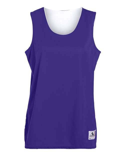 Women's Reversible Wicking Tank Top - Purple/ White Front