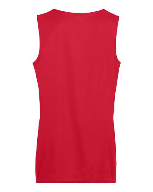 Women's Reversible Wicking Tank Top - Red/ White Back